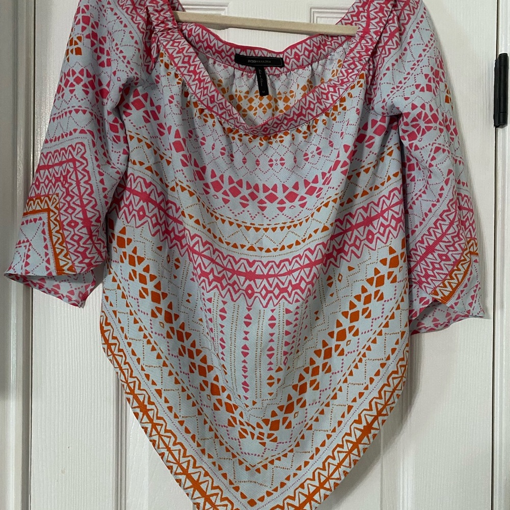 BCBGMaxAzria Pink Handkerchief Top